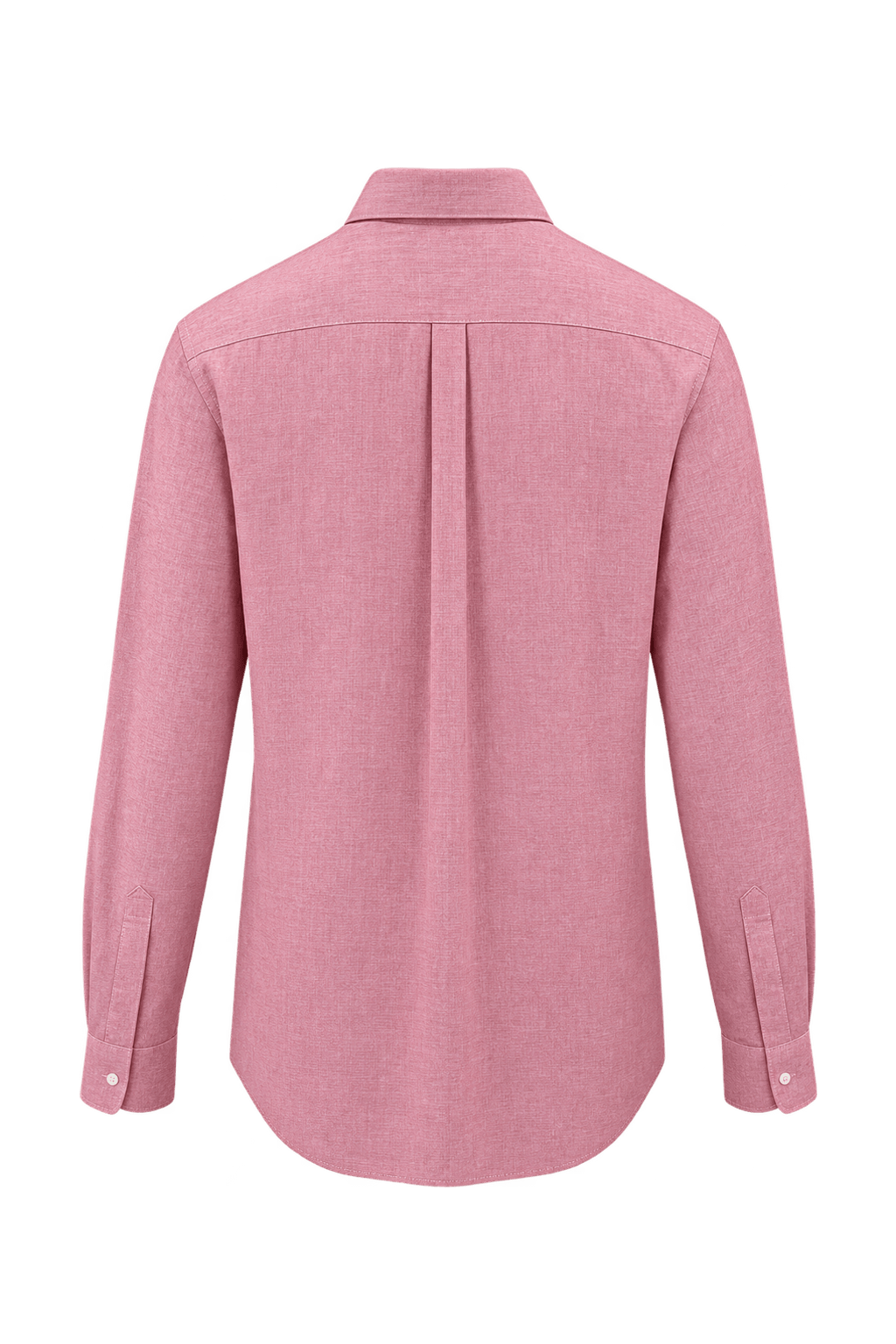 1990s Muted Rose Pink Cotton Button-Down Shirt - Back View
