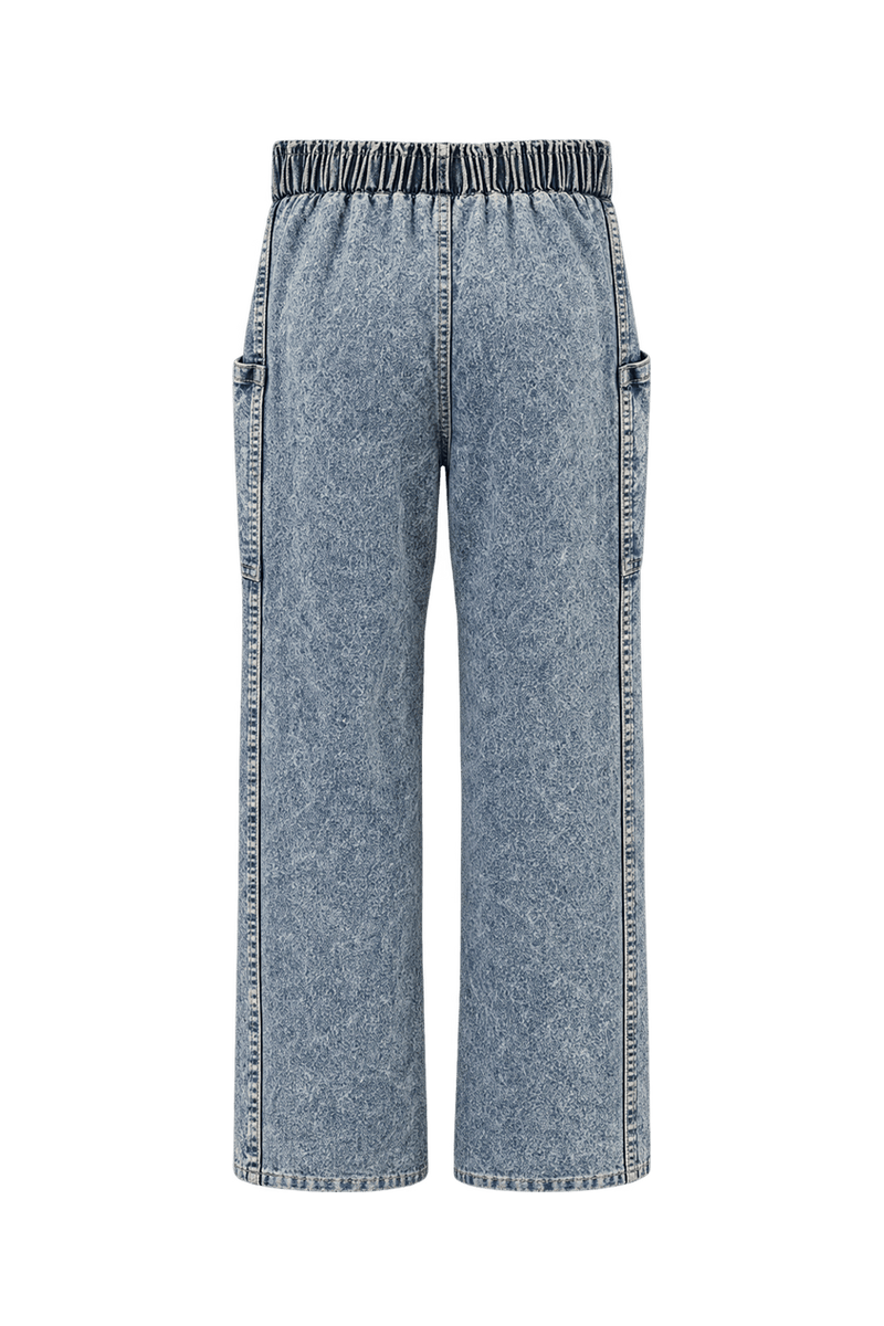 1990s Faded Light Blue Denim Pants - Back View