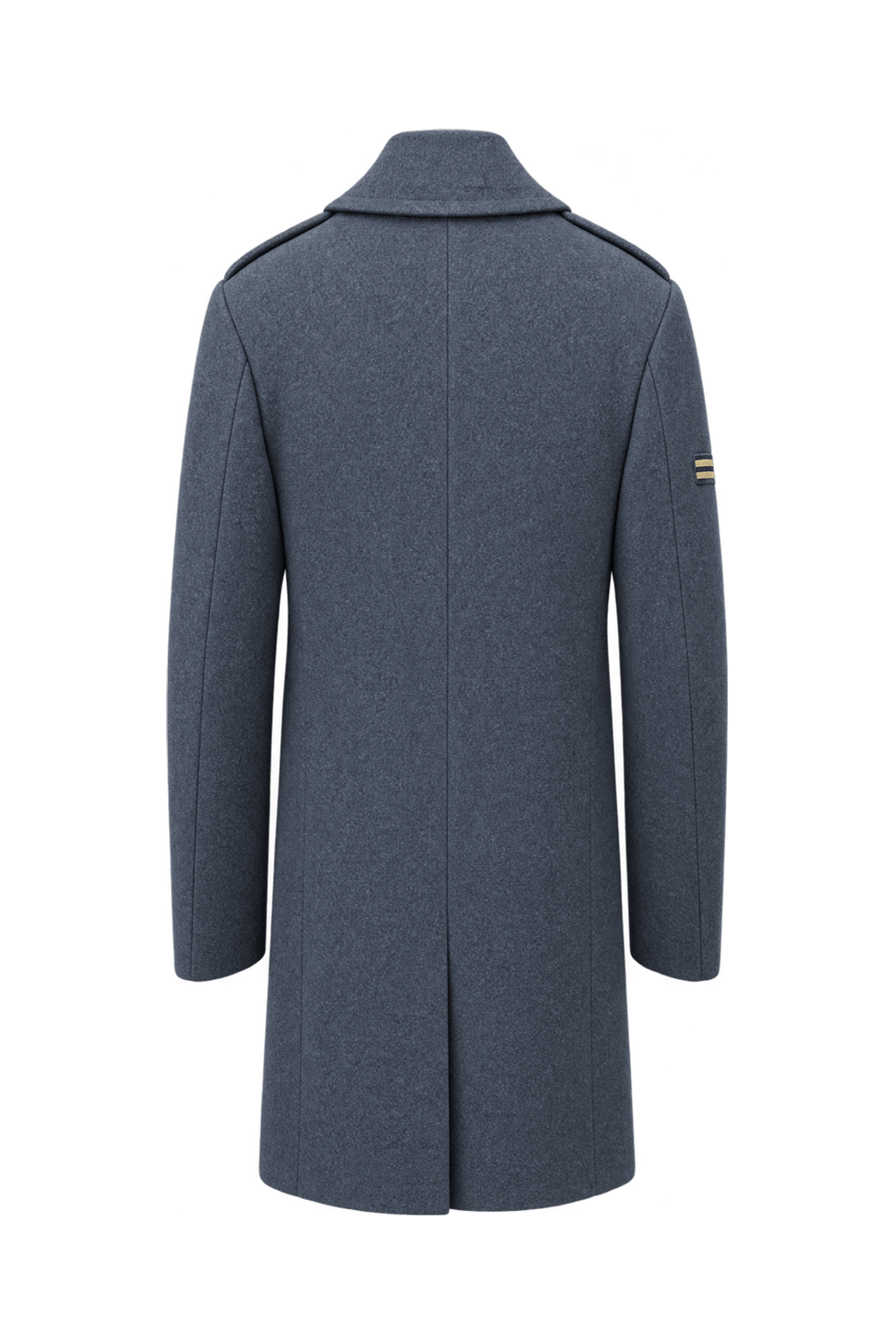 1940s Slate Navy Blue Wool Coat - Back View