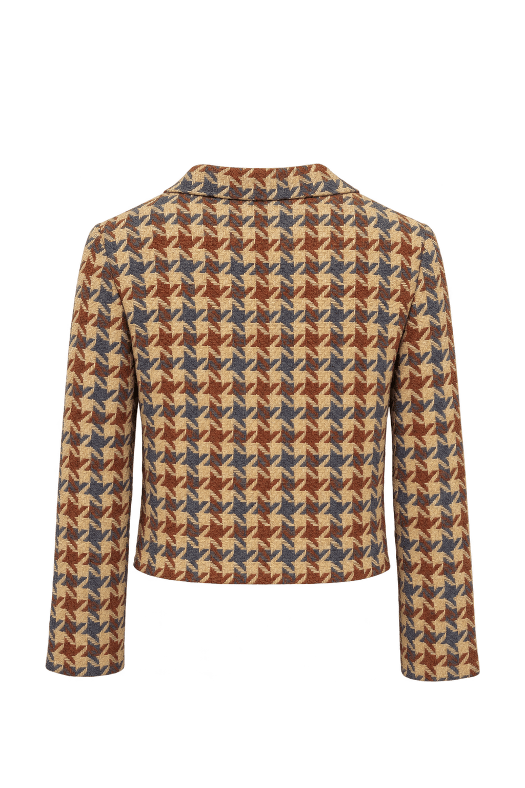 1980s Cream Beige Woven Jacket - Back View