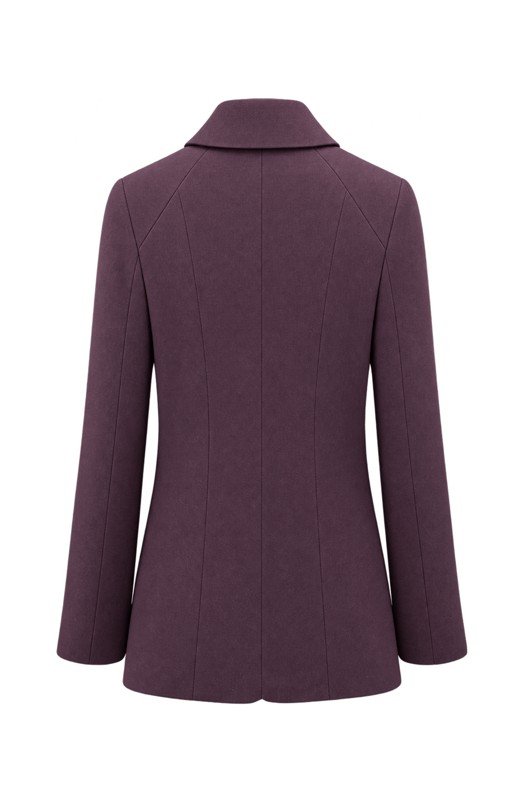 1980s Muted Plum Purple Woven Fabric Jacket - Back View