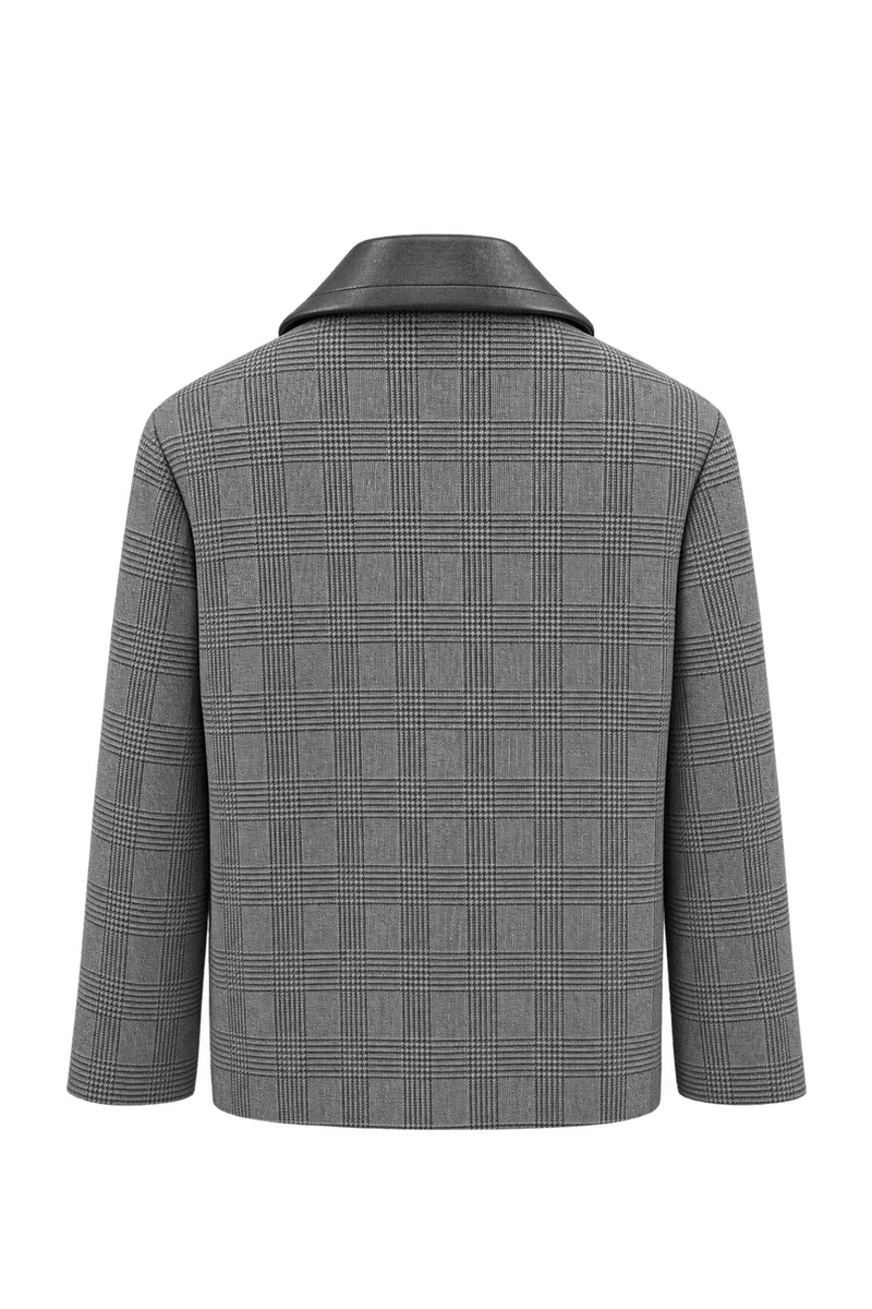 1980s Gray Woven Jacket - Back View