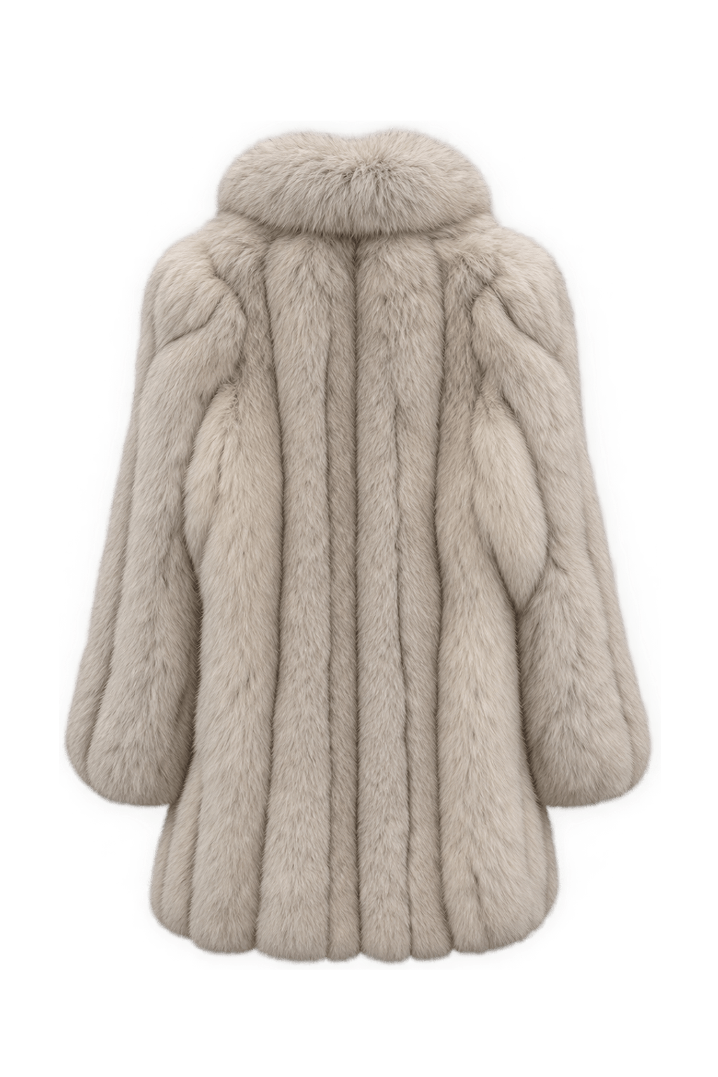 1980s Pale Ivory Fur Coat - Back View
