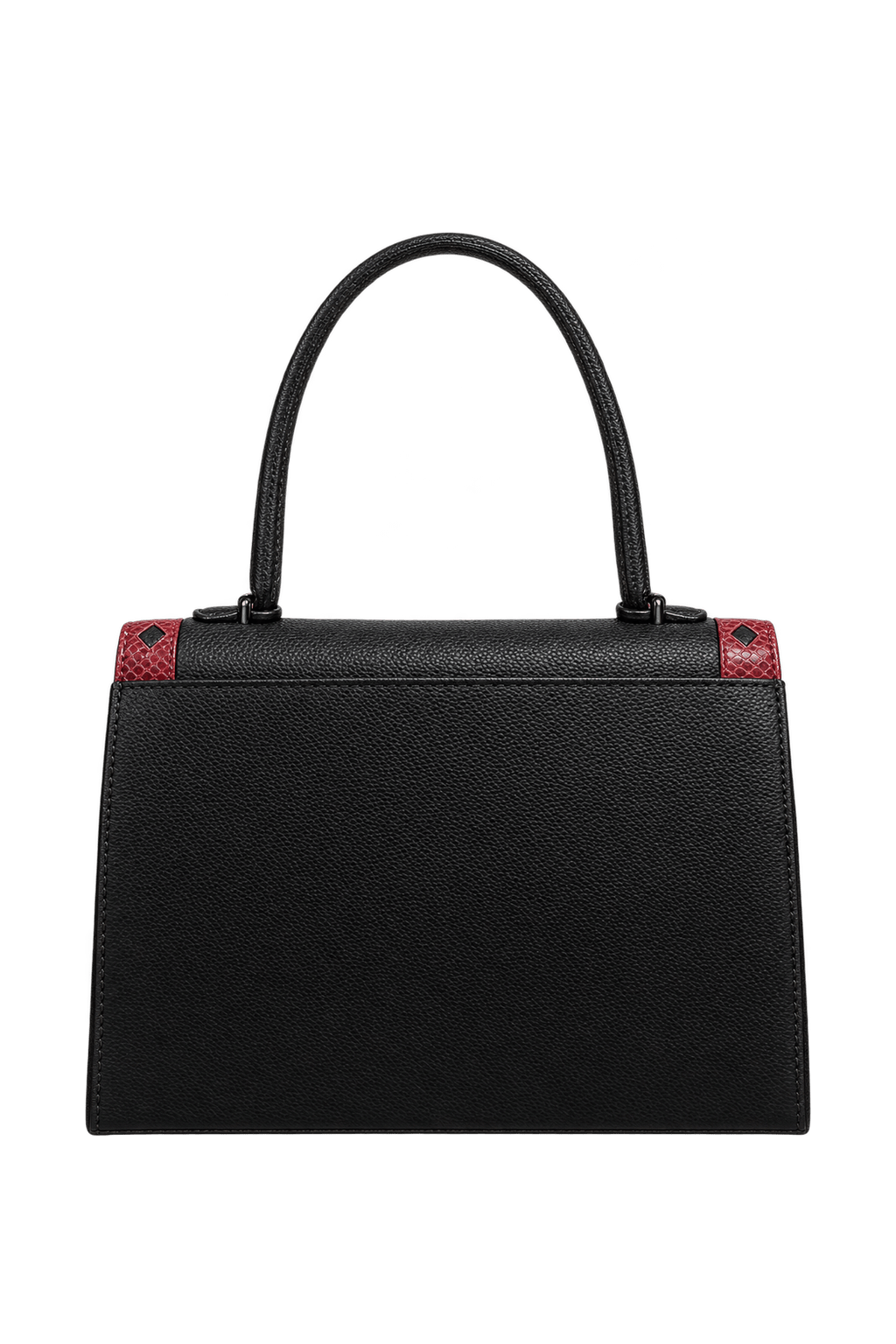 1980s Black Likely Leather Handbag - Back View