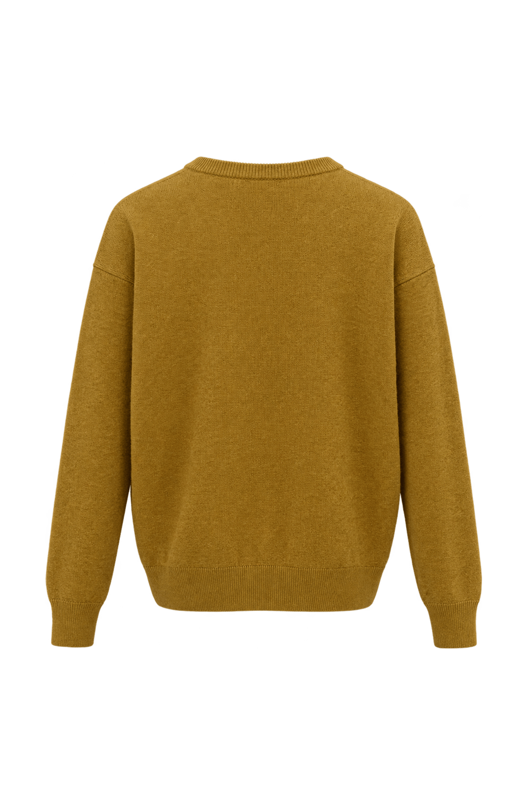 1980s Mustard Gold Knit Cardigan - Back View