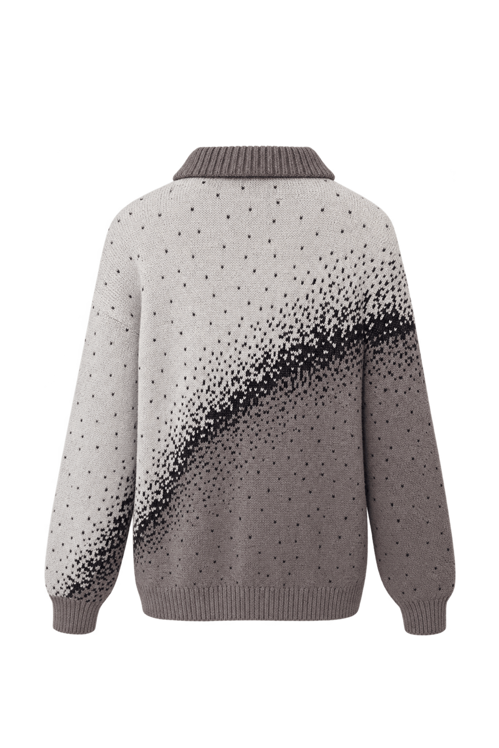 1980s Cream White Unverified Knit Sweater - Back View