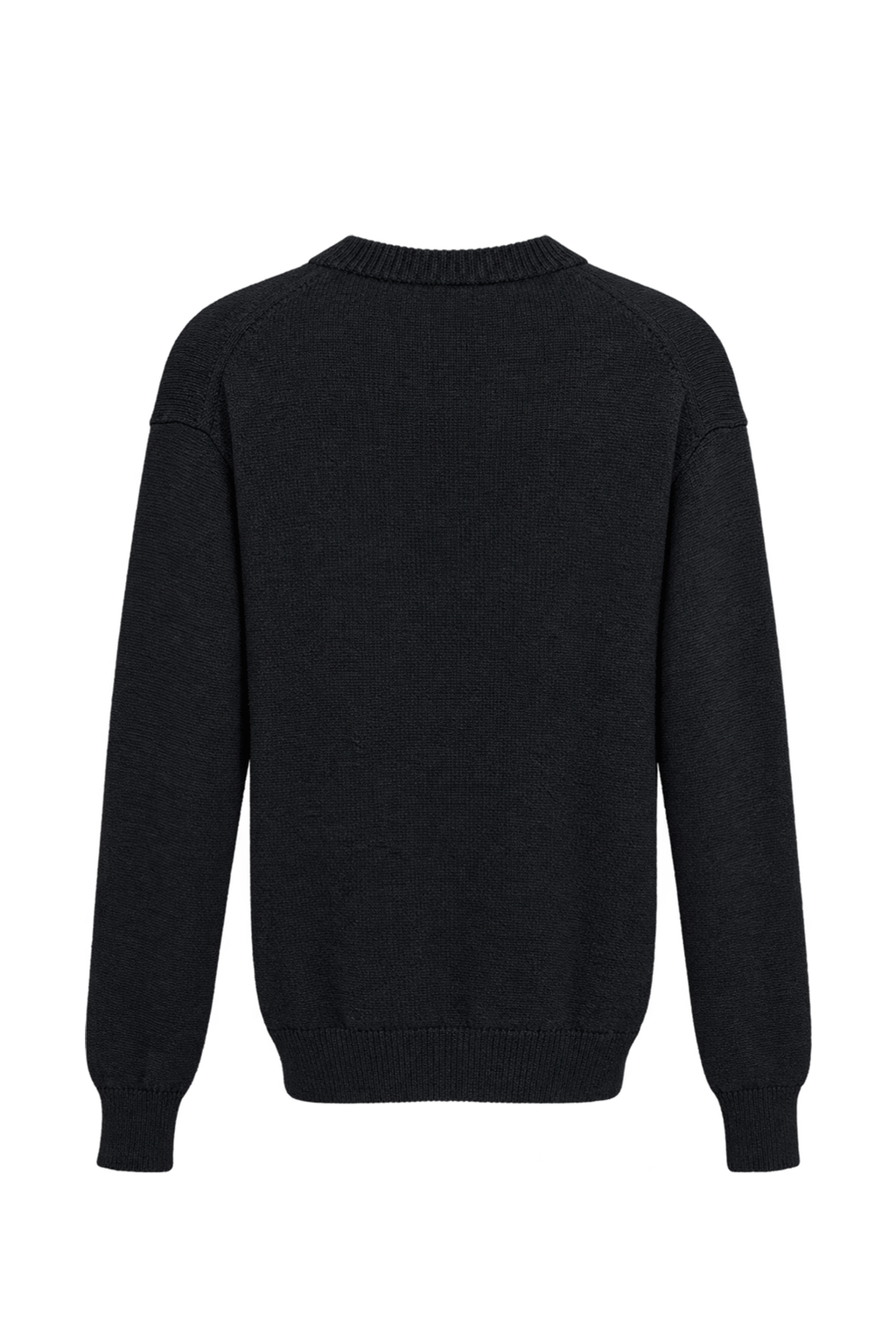1980s Black Knit Sweater - Back View
