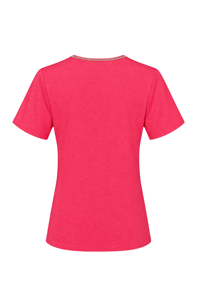 1980s Bright Pink Knitted T-Shirt - Back View