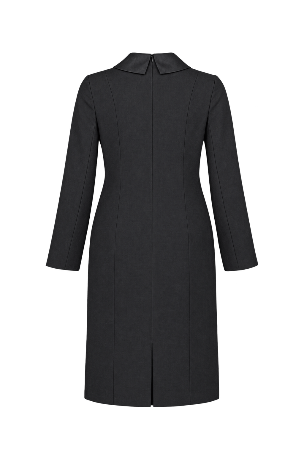 1990s Black Woven Dress - Back View