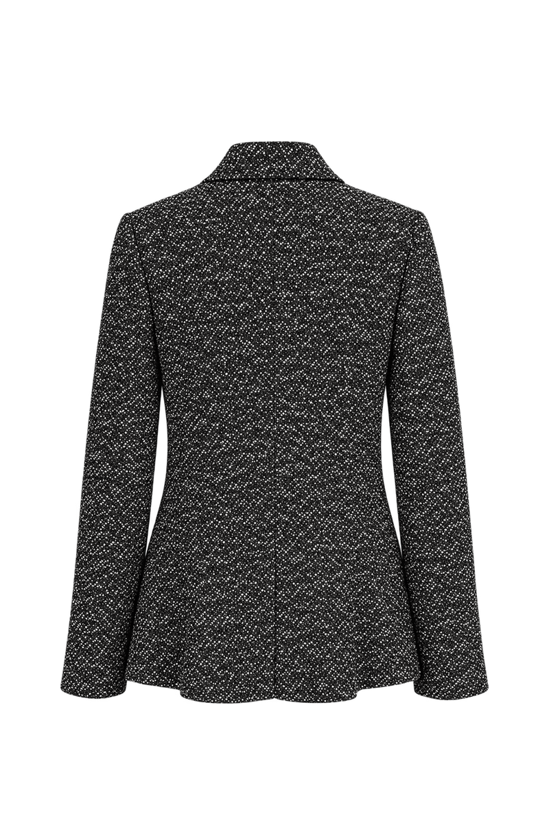 1990s Black Textured Jacket - Back View