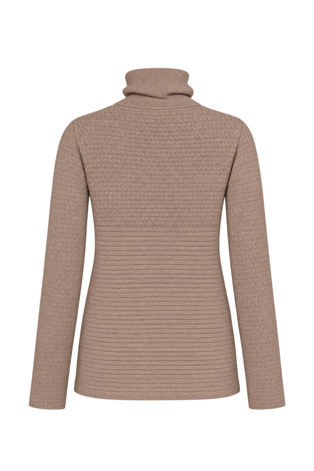 1990s Dusty Beige Pink Knitted Yarn Sweater - Back View