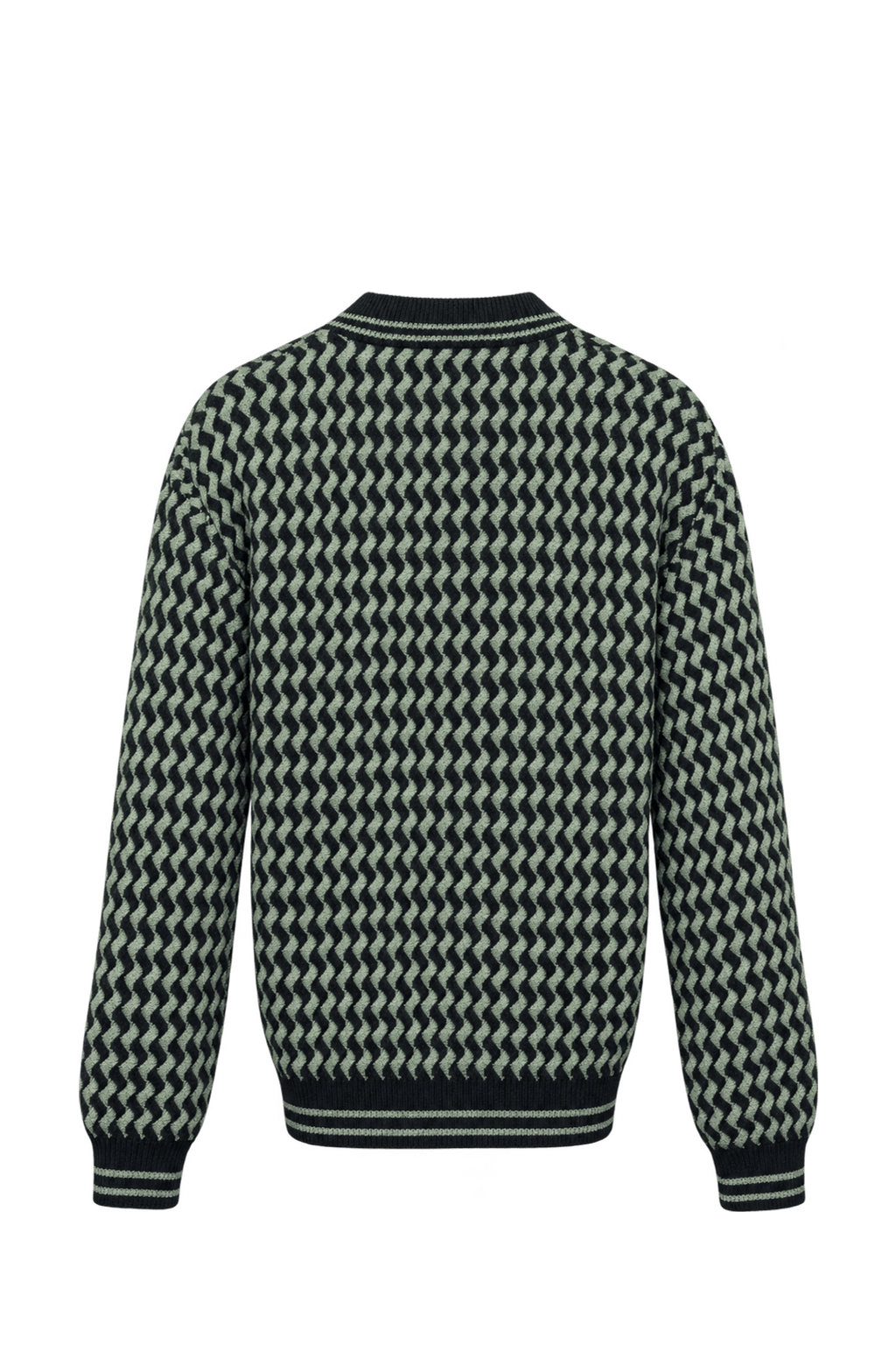 1980s Black Knit Sweater - Back View