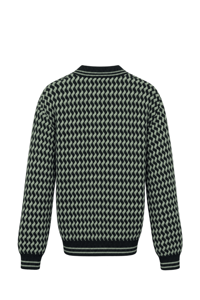1980s Black Knit Sweater - Back View