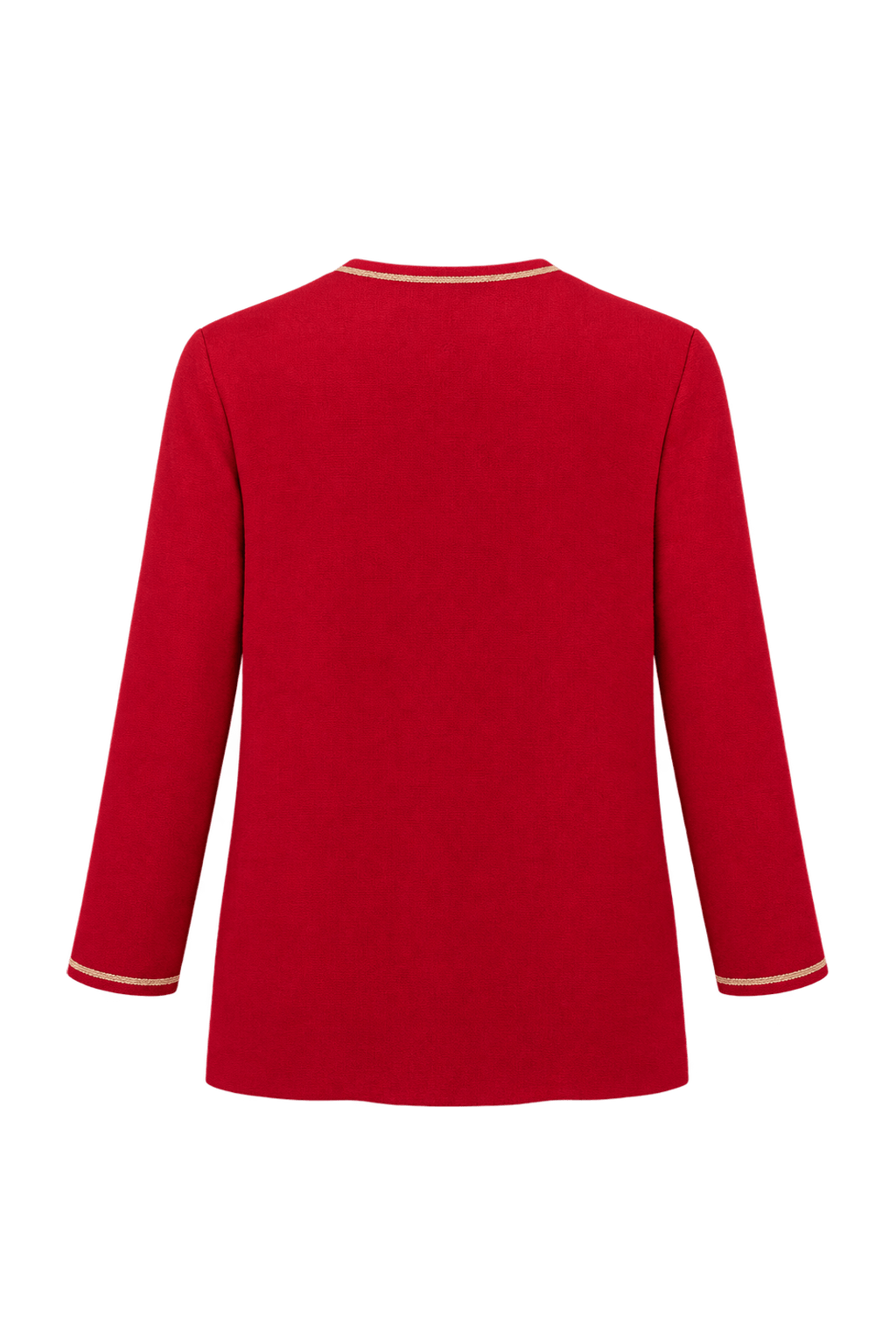 1980s Bright Red Knit Cardigan - Back View