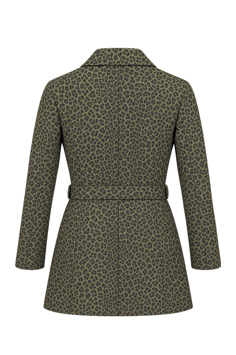 1990s Olive Brown Textile Jacket - Back View
