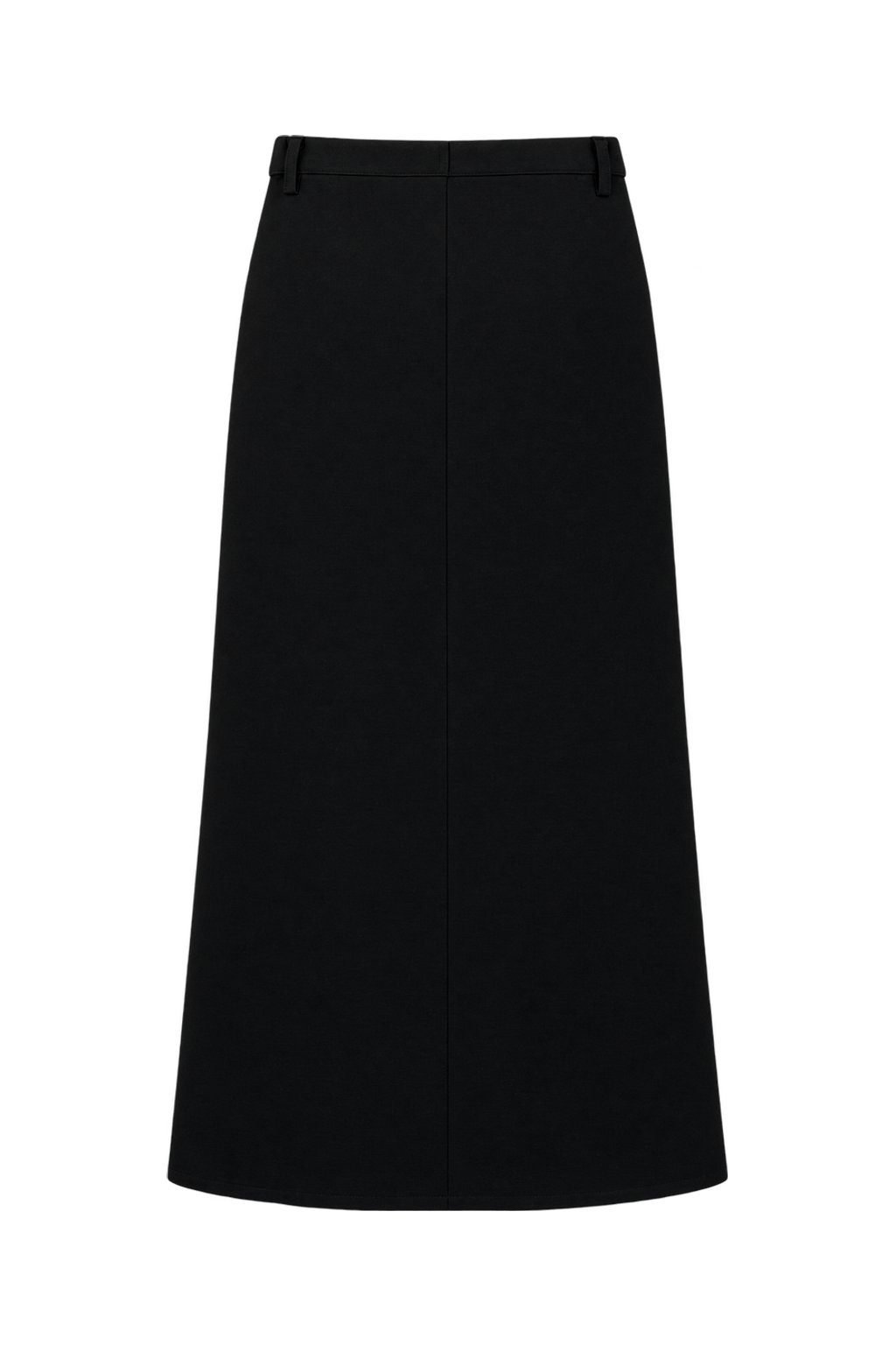 1990s Black Unverified Woven Skirt - Back View