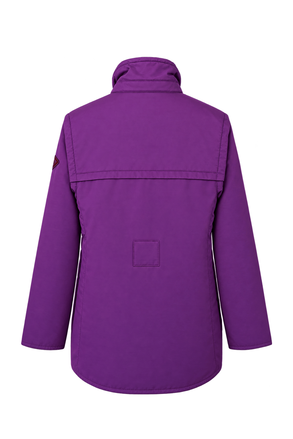 1980s Vivid Purple Synthetic Parka - Back View