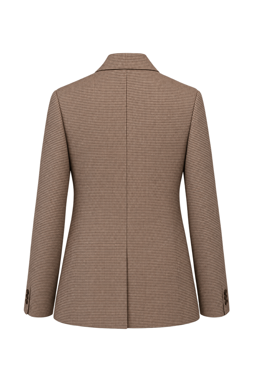 1990s Warm Tan Brown Woven Blazer - Back View