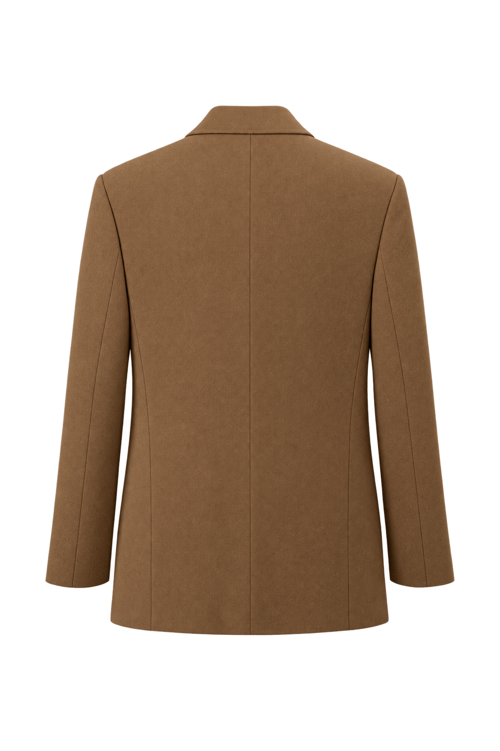 [1990s] Camel Brown Woven Blazer - Back View