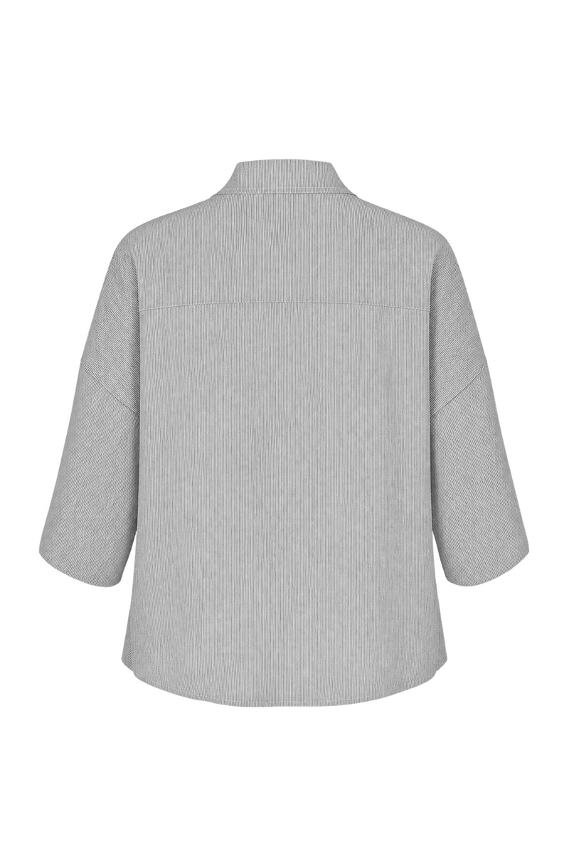 1990s Cream White Woven Blouse - Back View