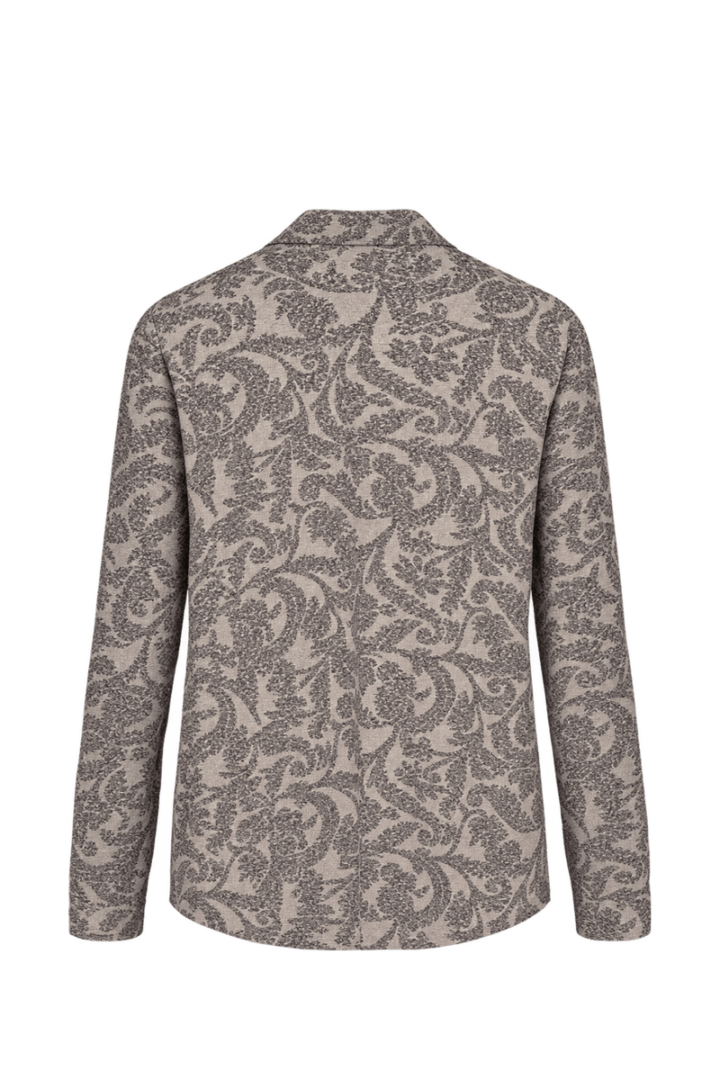 1990s Taupe Beige Knit Cardigan - Back View
