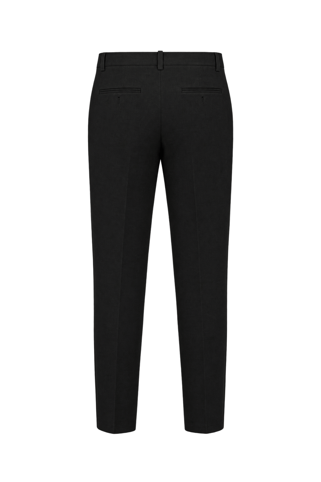[1990s] Very Dark Charcoal Brown Woven Trousers - Back View