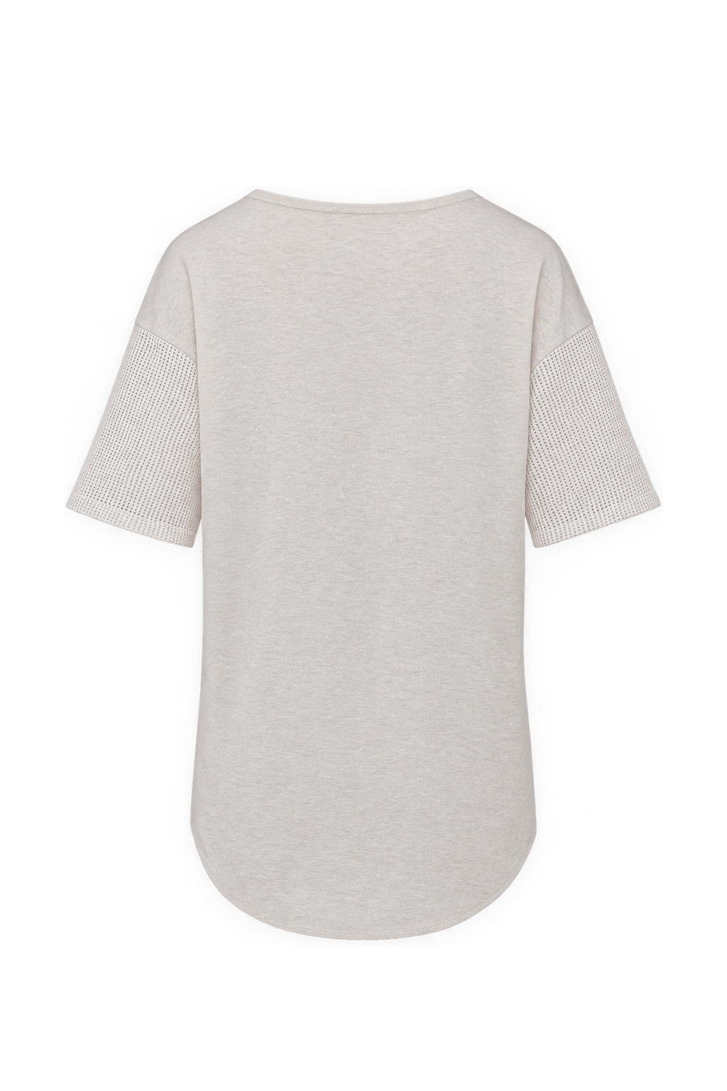 1980s Ivory White Lightweight Knit Blouse - Back View