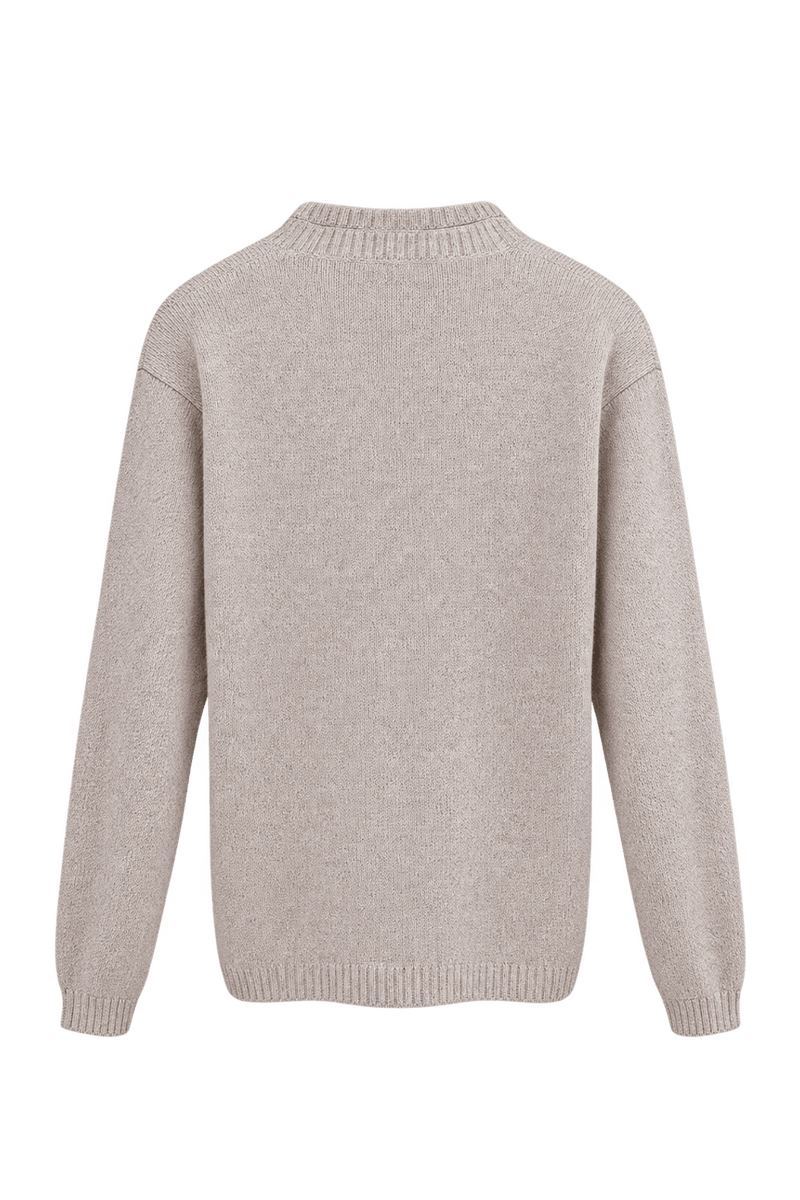 1970s Warm Cream Knit Sweater - Back View