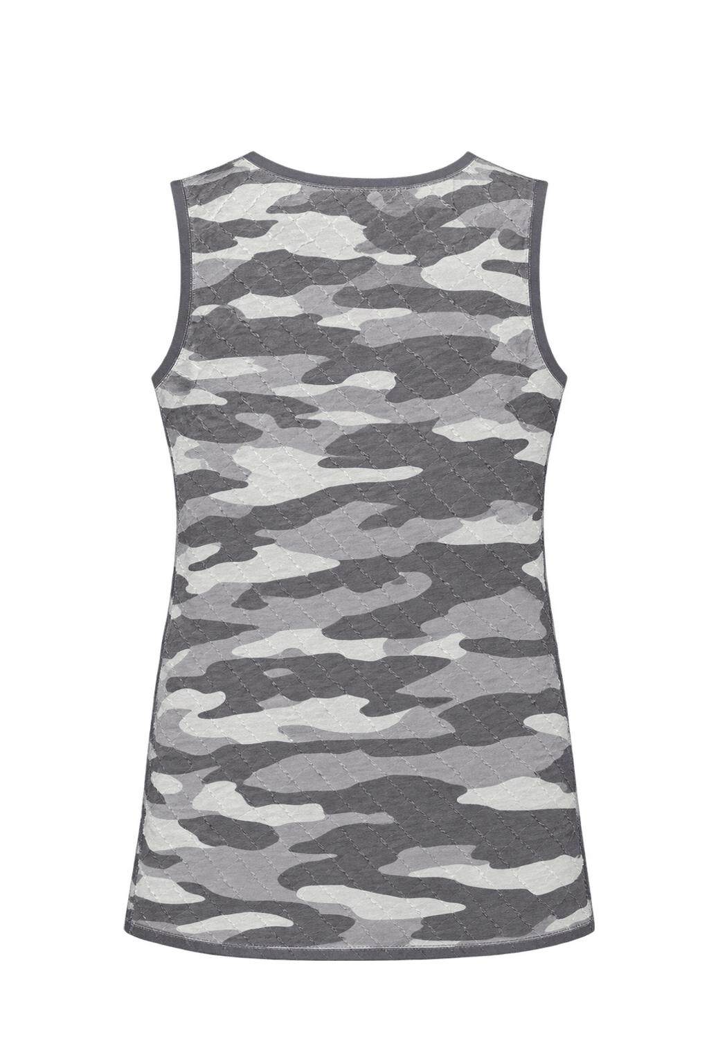 1990s Gray Synthetic Tunic - Back View