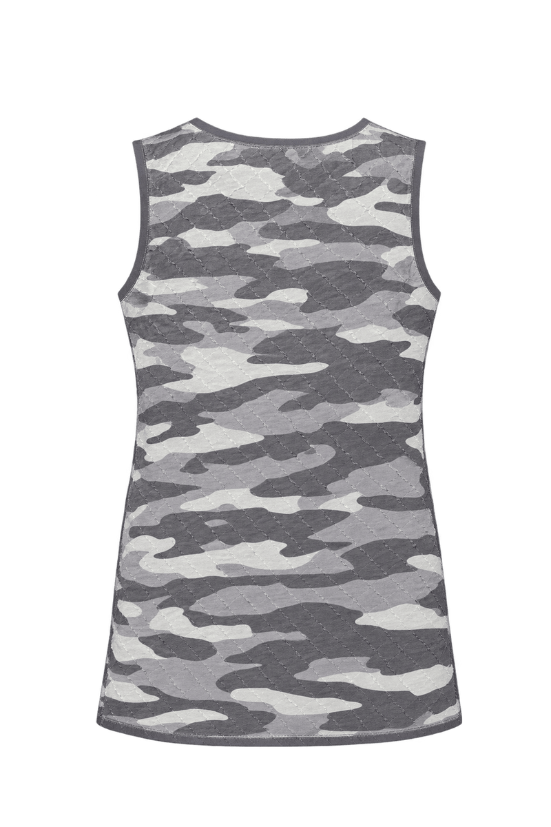1990s Gray Synthetic Tunic - Back View