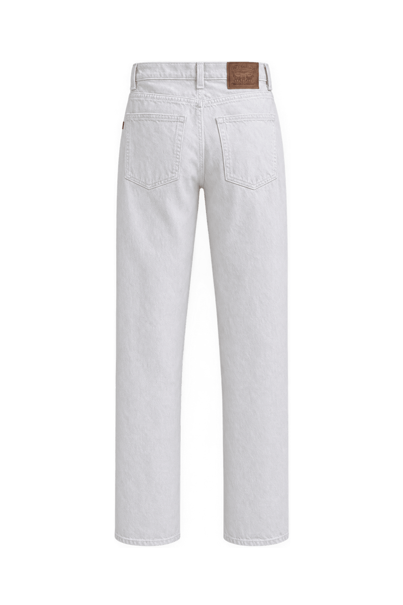 1990s White Cotton Denim Jeans - Back View