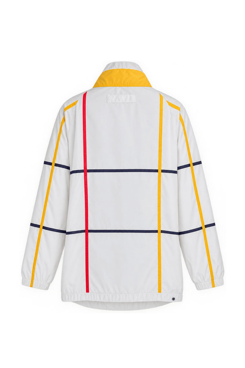 1980s Off-White Lightweight Synthetic Jacket - Back View