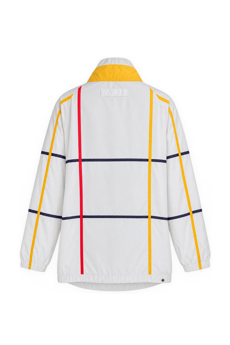 1980s Off-White Lightweight Synthetic Jacket - Back View