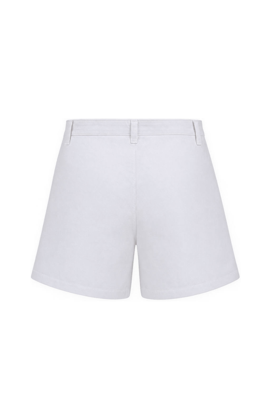 1980s White Woven Fabric Mens Shorts - Back View