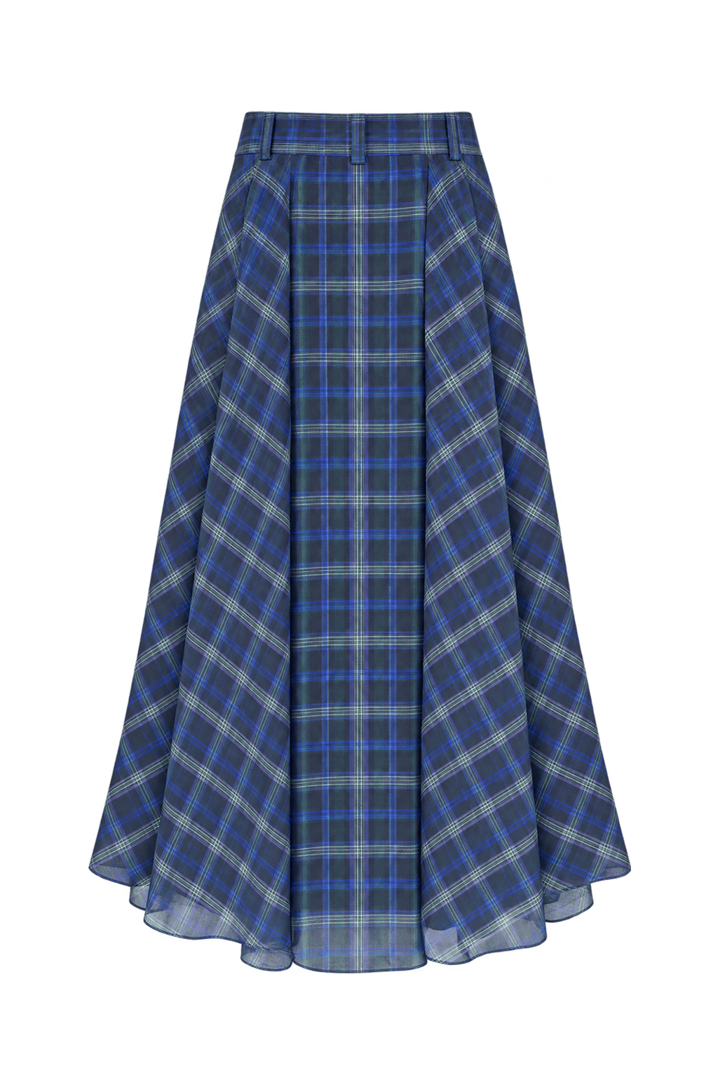 1980s Cobalt Blue Lightweight Skirt - Back View