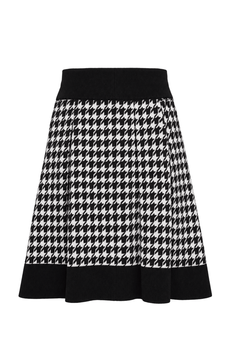1980s Black Knit Skirt - Back View