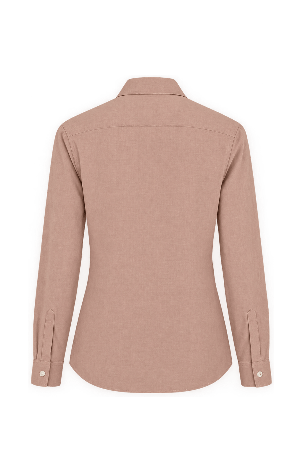 1990s Dusty Peach Pink Lightweight Button-Down Shirt - Back View