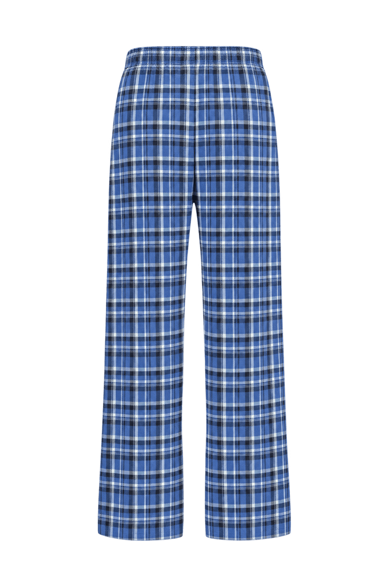 1990s Medium Blue Woven Pants - Back View