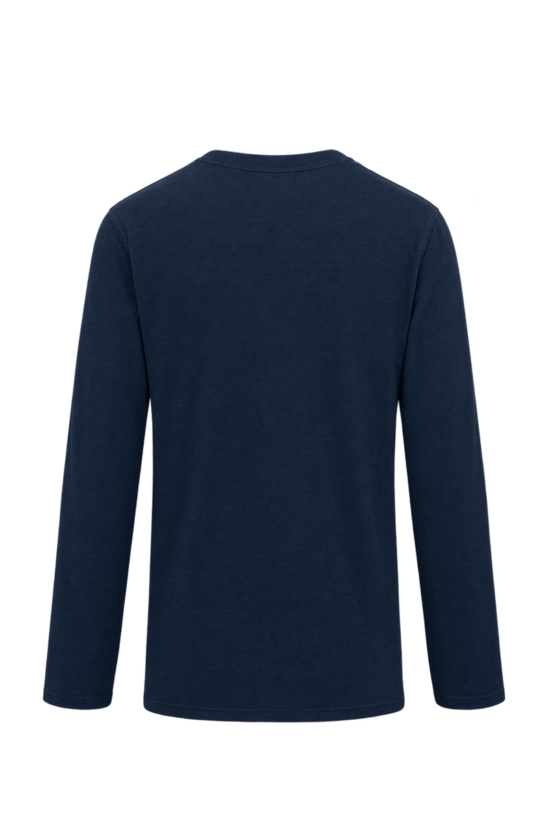 1990s Dark Navy Blue Cotton T-Shirt - Back View