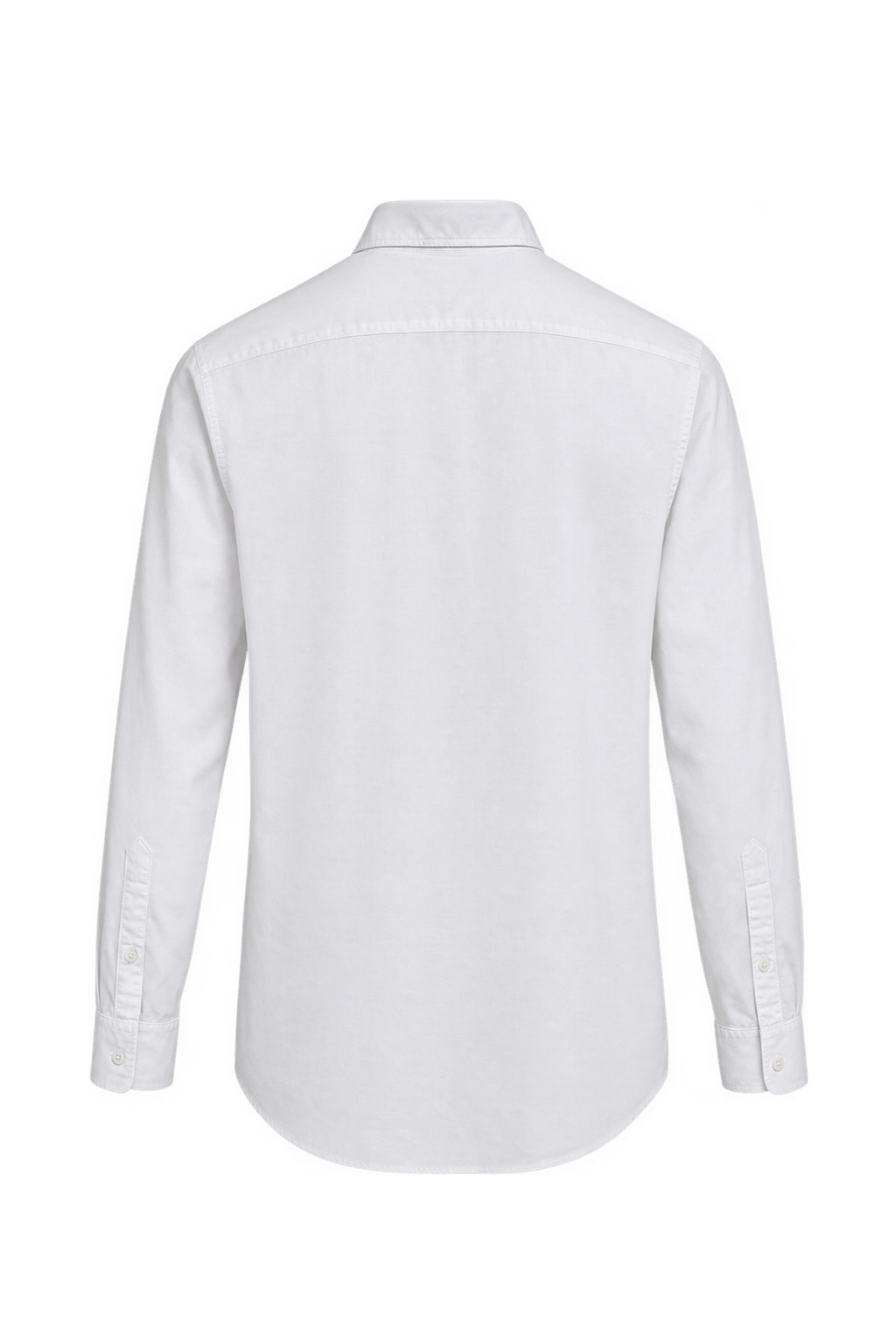 1980s White Woven Button-Down Shirt - Back View