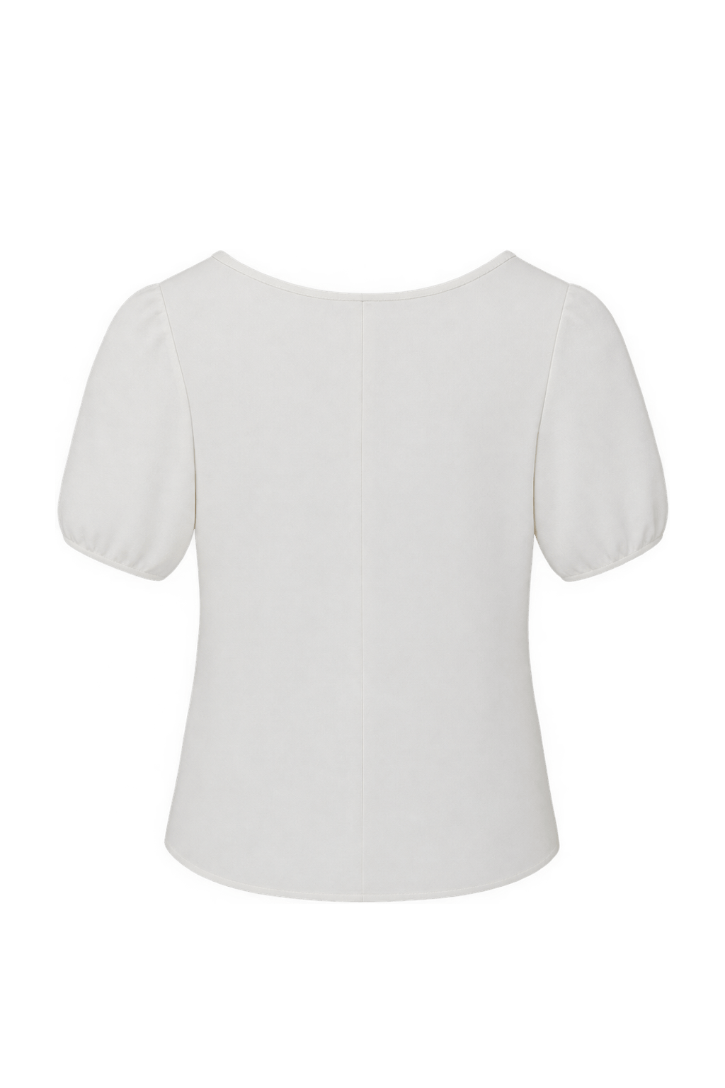 1990s Ivory White Woven Blouse - Back View