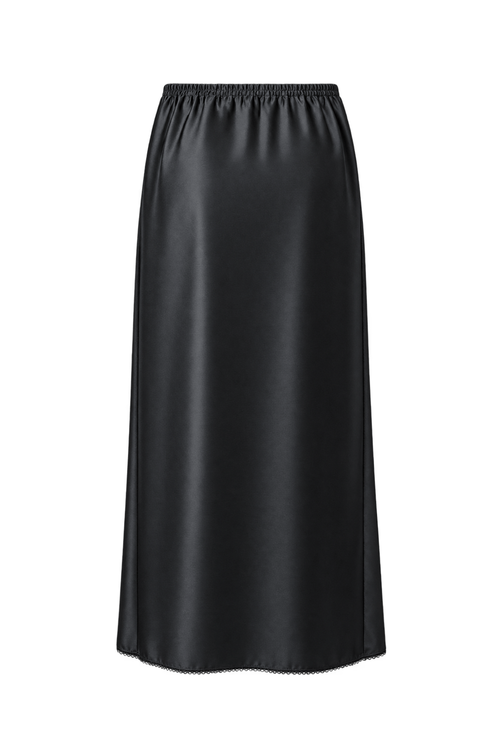1950s Black Synthetic Skirt - Back View