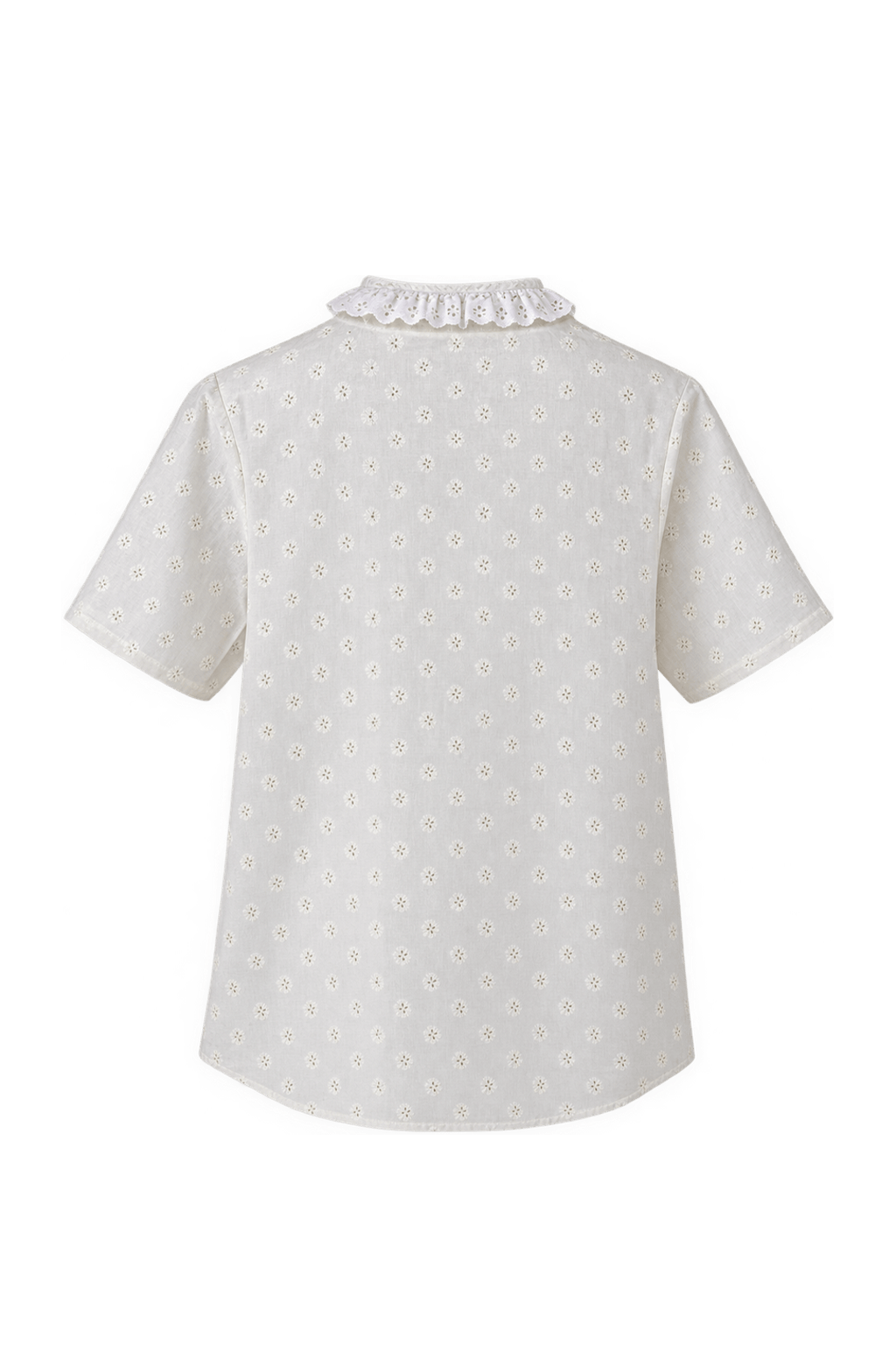 1970s Soft White Cotton Blouse - Back View