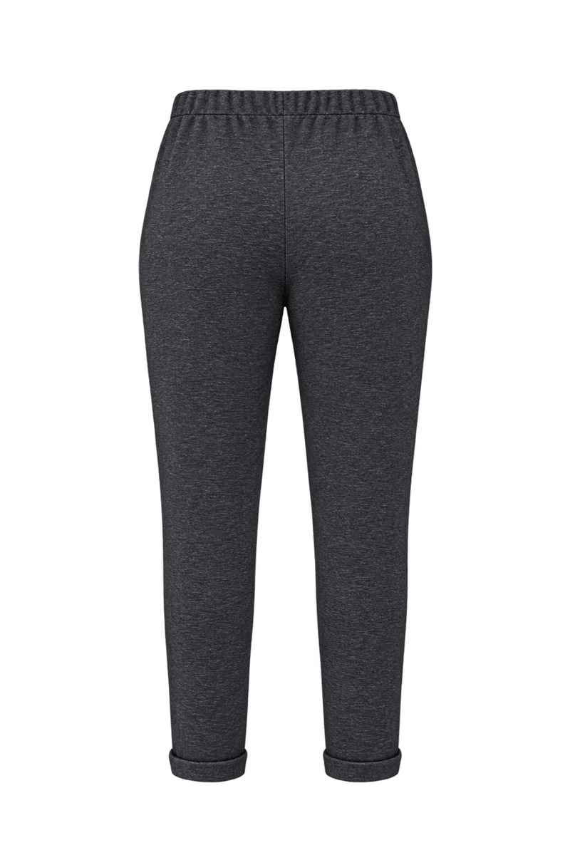 1990s Charcoal Grey Knit Trousers - Back View
