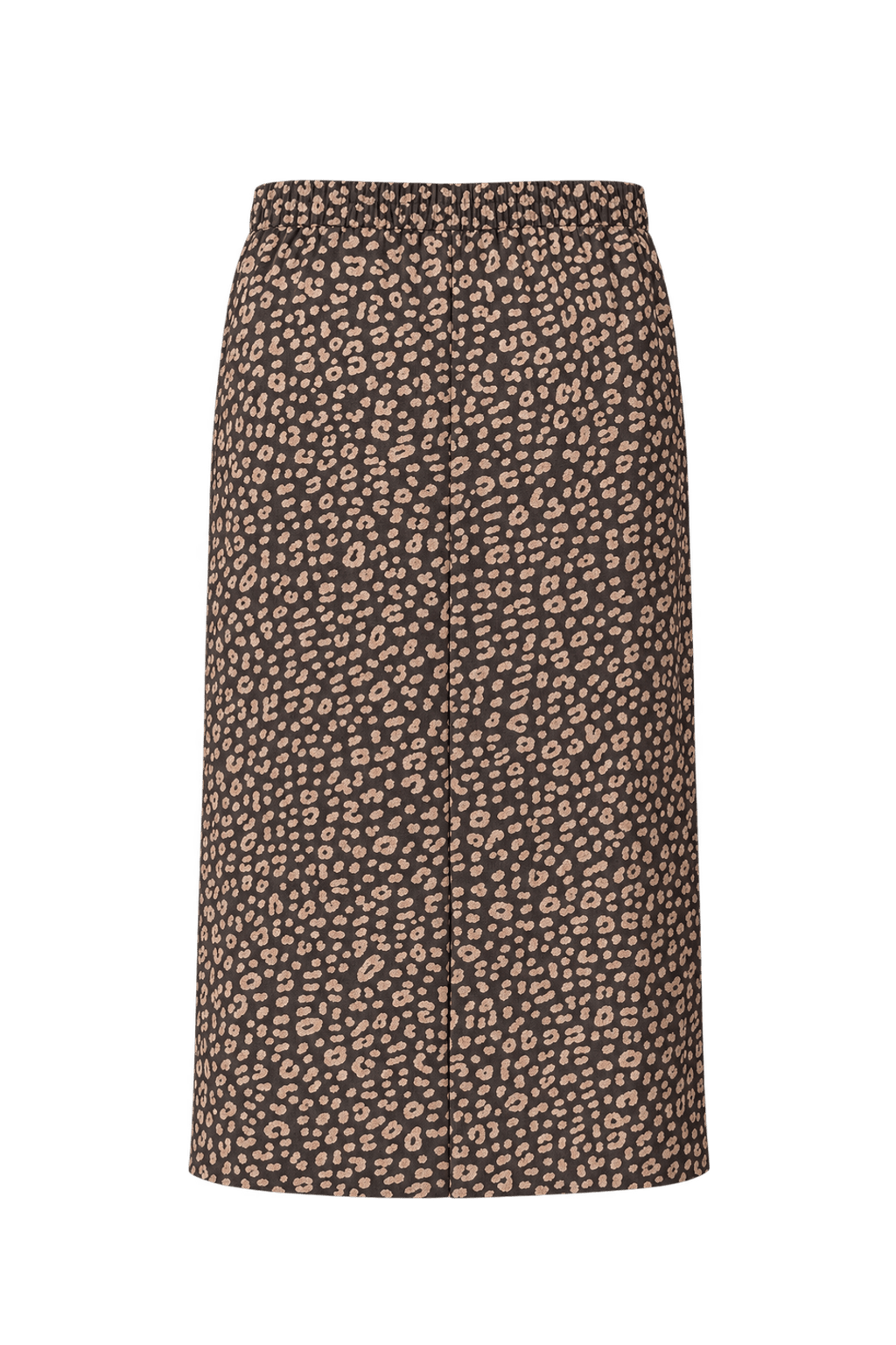 1980s Dark Charcoal Brown Woven Skirt - Back View