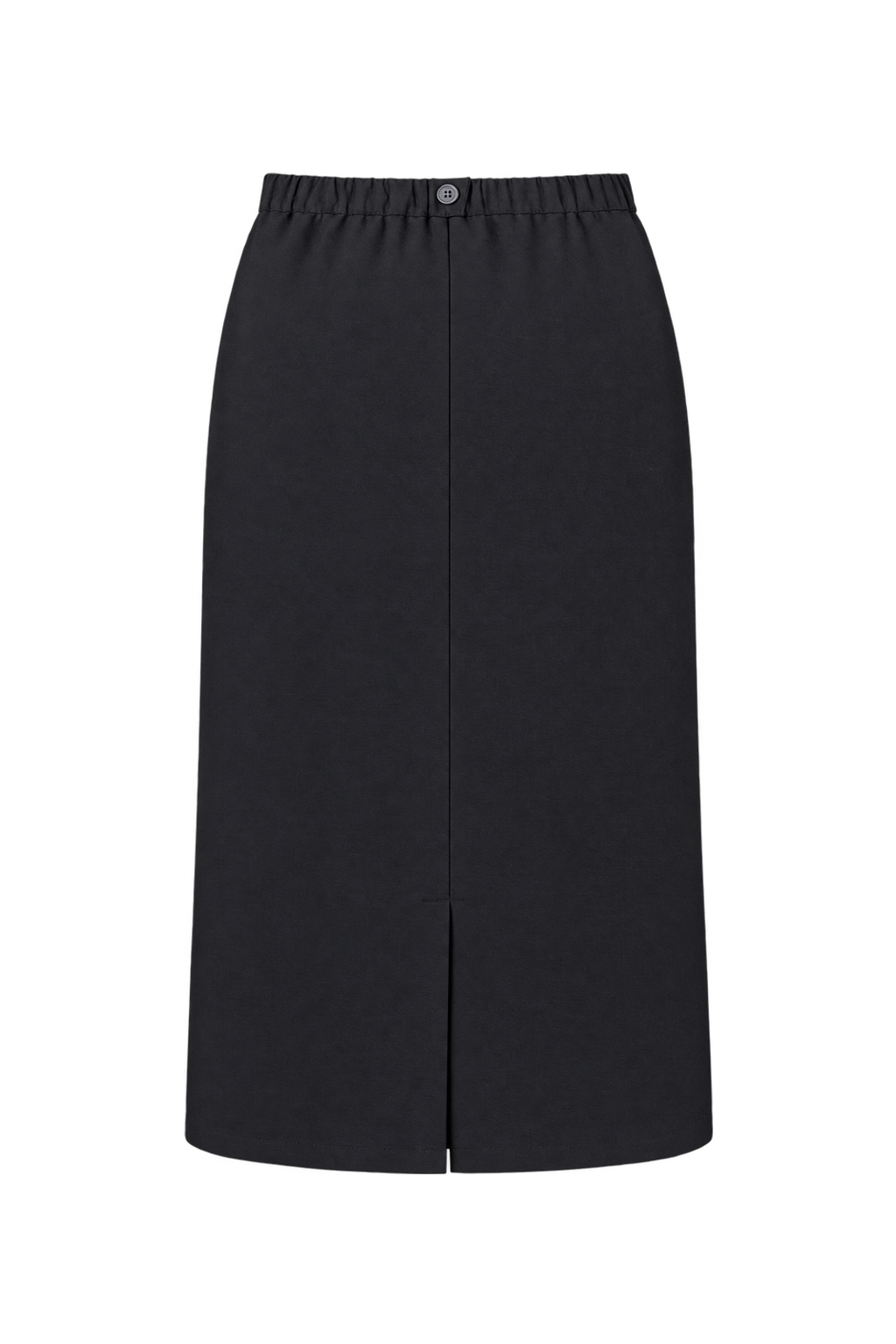 1980s Black Woven Skirt - Back View