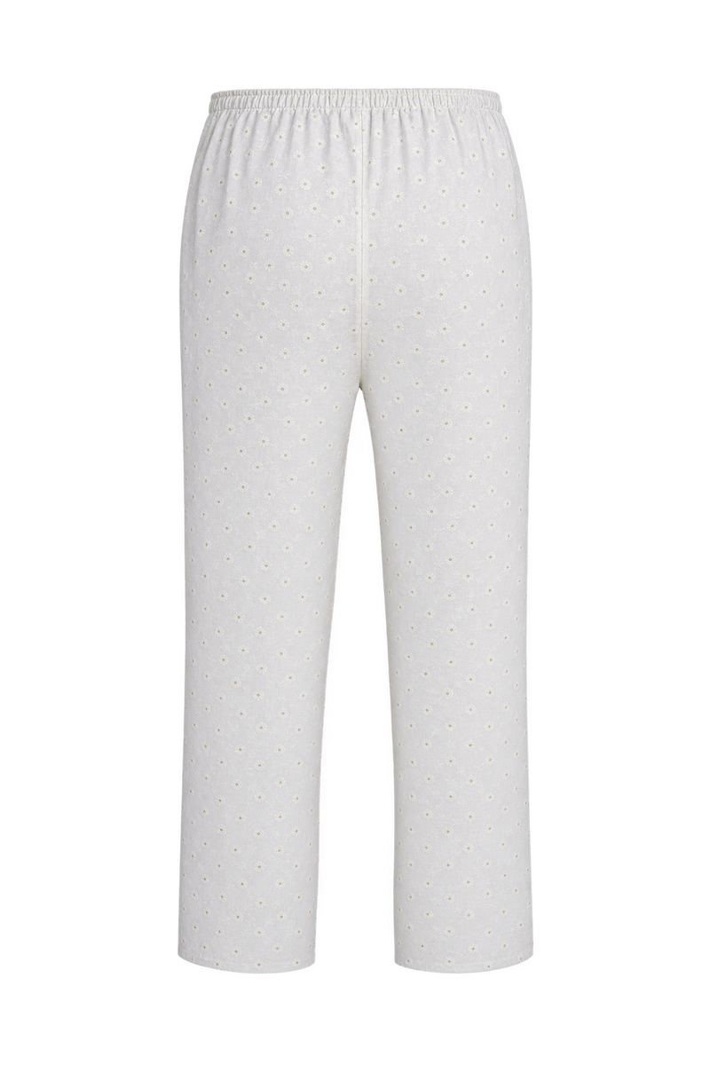 1970s Soft White Woven Pants - Back View