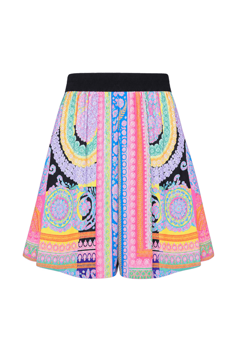 [1960s] Bright Pink Woven Fabric Shorts - Back View