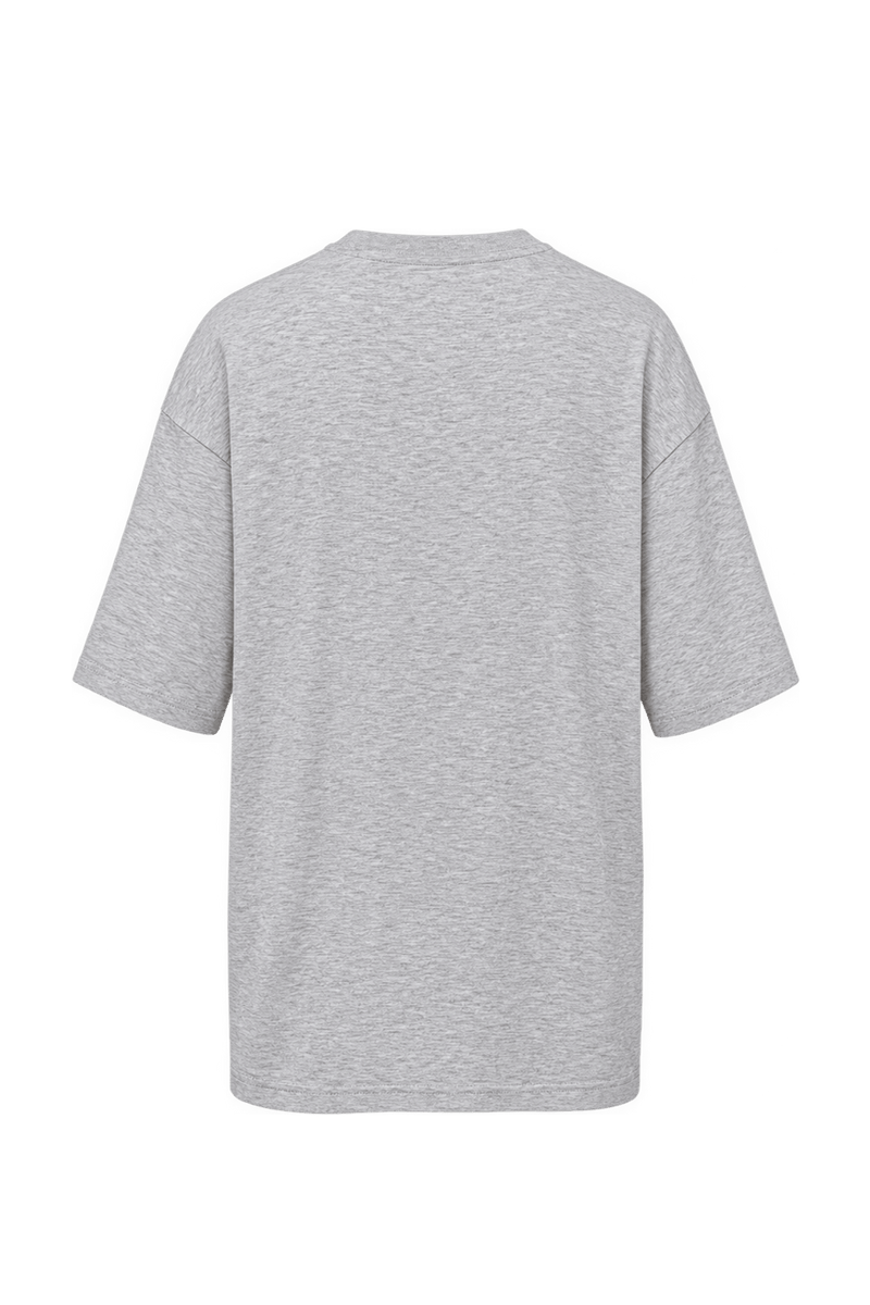 1990s Heather Light Gray Jersey T-Shirt - Back View