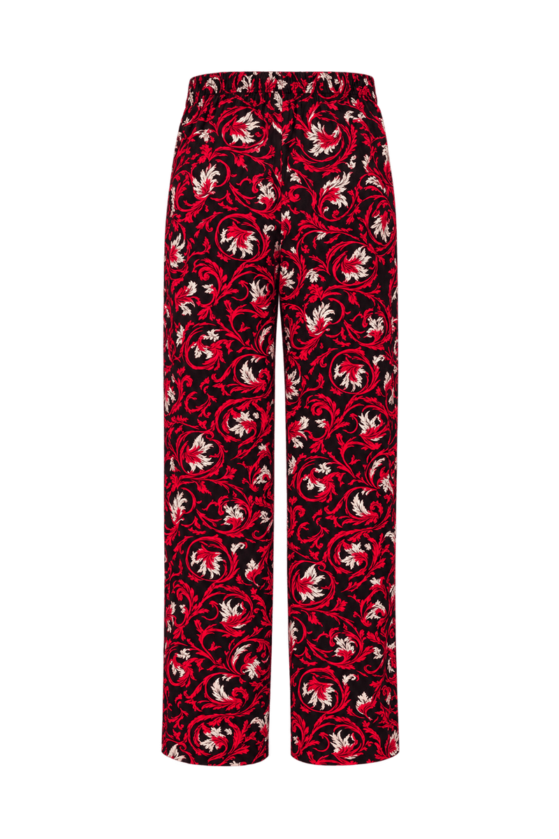 1980s Black Woven Pants - Back View